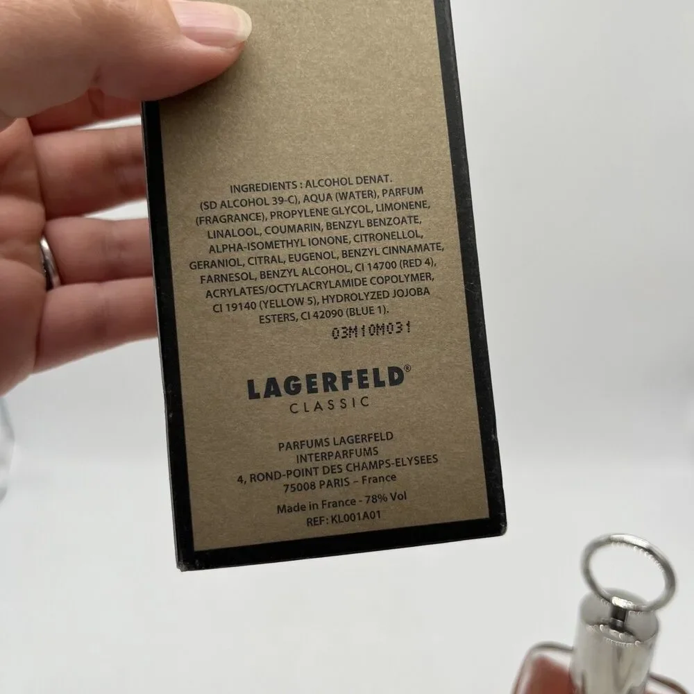 LAGERFELD CLASSIC by Karl Lagerfeld 3.3 oz EDT Cologne for Men New....